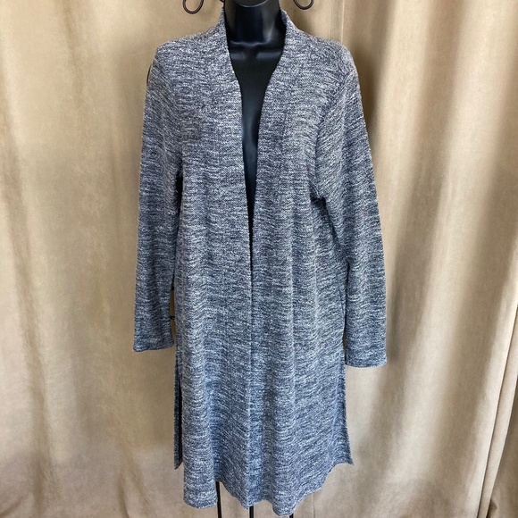 Lane Bryant Marled Long Duster Cardigan Gray, 10/12 NWT - Picture 15 of 16